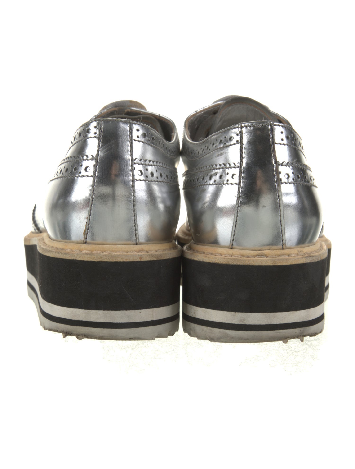 Prada Leather Lasercut Accents Oxfords